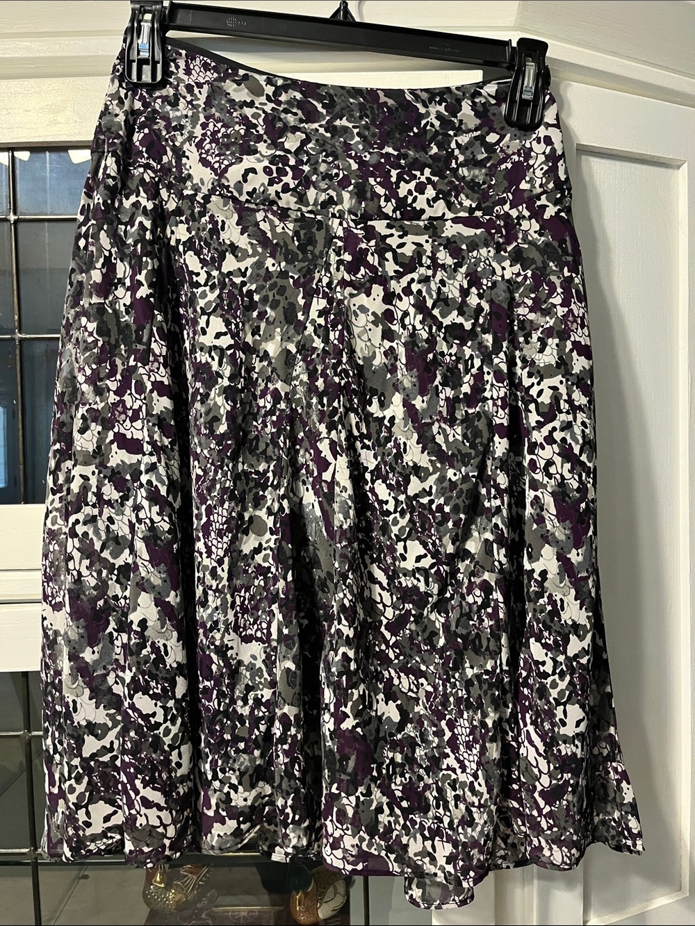 East 5th Purple and Gray Printed Skater Skirt
